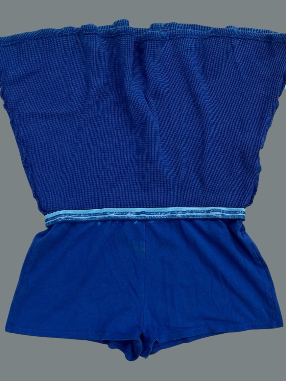 🛜 La Biz Women’s Cobalt Blue Textured Mini Dress Set | Tank: Lg, Skort: Med - Picture 6 of 8